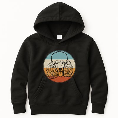 Retro Vintage Poodle Design for Puppy Lover Dog Rescue Kids Hoodie