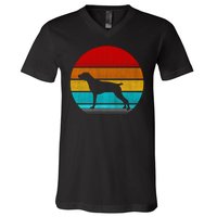 Retro Vintage Pointer V-Neck T-Shirt