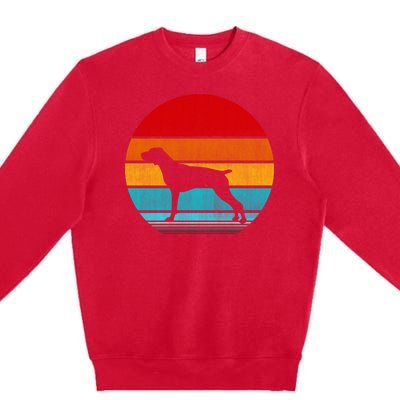 Retro Vintage Pointer Premium Crewneck Sweatshirt