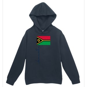 Retro Vanuatu Patriotic Pole Signature Flag Gift Urban Pullover Hoodie