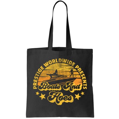 Retro Vintage Prestige Worldwide Boats And Hoes Tote Bag