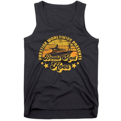 Retro Vintage Prestige Worldwide Boats And Hoes Tank Top