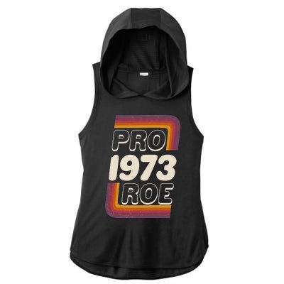 Retro VIntage Pro Roe 1973 Ladies PosiCharge Tri-Blend Wicking Draft Hoodie Tank