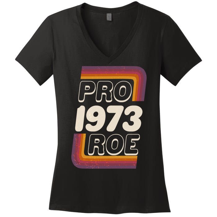 Retro VIntage Pro Roe 1973 Women's V-Neck T-Shirt
