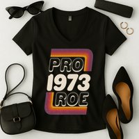 Retro VIntage Pro Roe 1973 Women's V-Neck T-Shirt