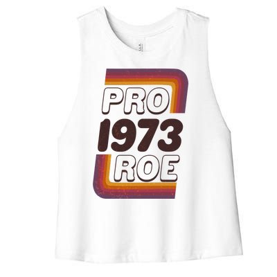 Retro VIntage Pro Roe 1973 Women's Racerback Cropped Tank