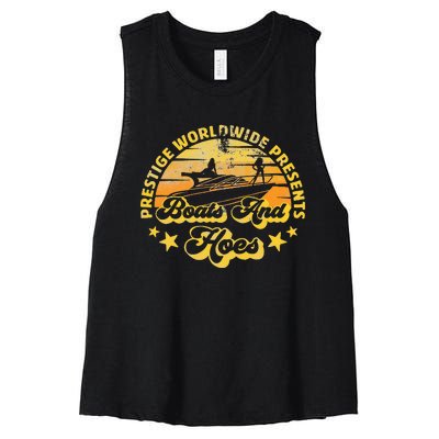 Retro Vintage Prestige Worldwide Boats And Hoes Women's Racerback Cropped Tank