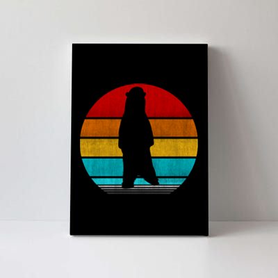 Retro Vintage Polar Bear Canvas