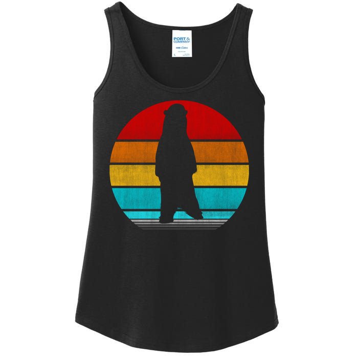 Retro Vintage Polar Bear Ladies Essential Tank