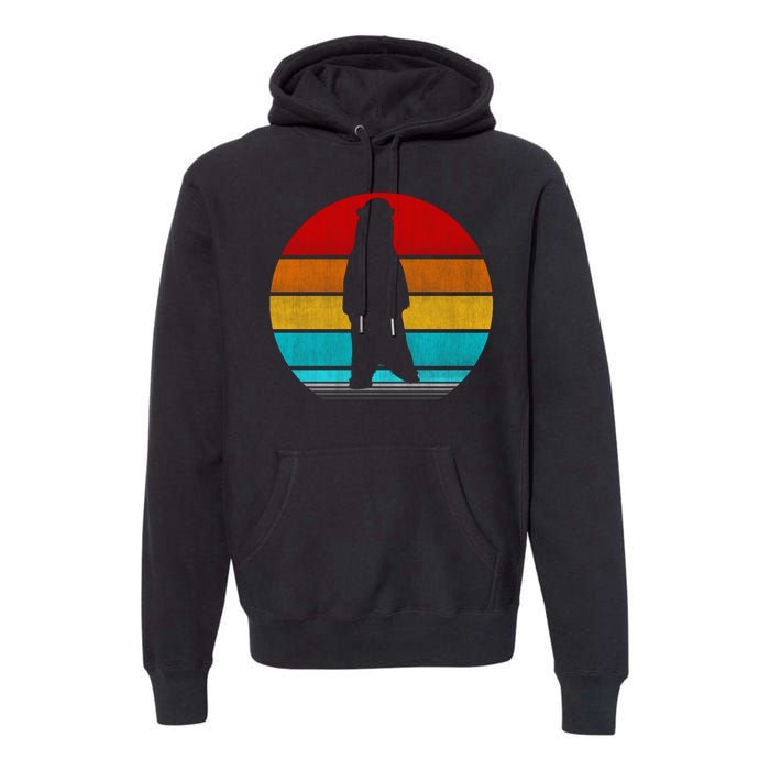 Retro Vintage Polar Bear Premium Hoodie