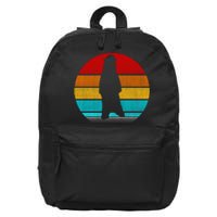 Retro Vintage Polar Bear 16 in Basic Backpack