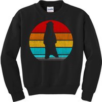 Retro Vintage Polar Bear Kids Sweatshirt