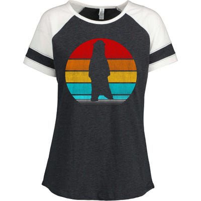 Retro Vintage Polar Bear Enza Ladies Jersey Colorblock Tee