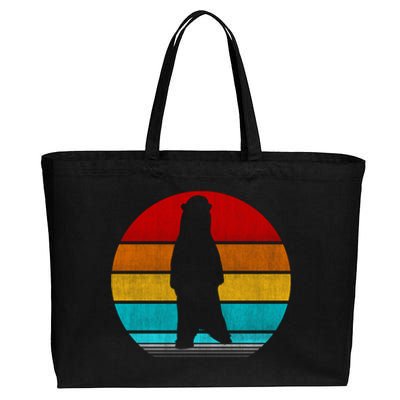 Retro Vintage Polar Bear Cotton Canvas Jumbo Tote