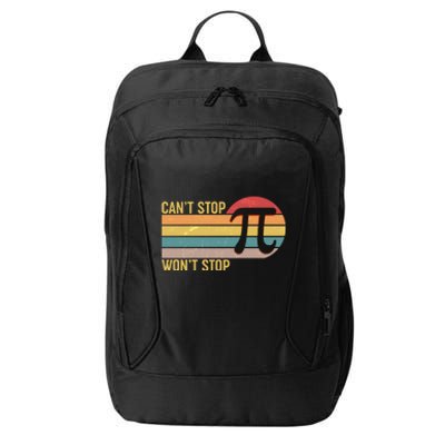 Retro Vintage Pi Day 314 Can't Stop Won't Stop City Backpack