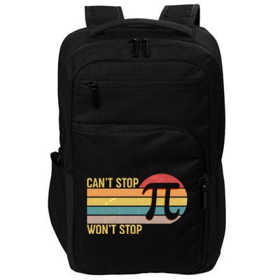 Retro Vintage Pi Day 314 Can't Stop Won't Stop Impact Tech Backpack