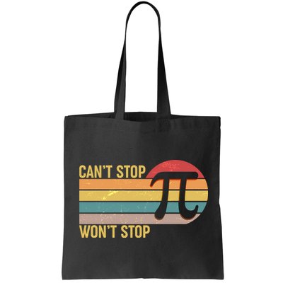 Retro Vintage Pi Day 314 Can't Stop Won't Stop Bag