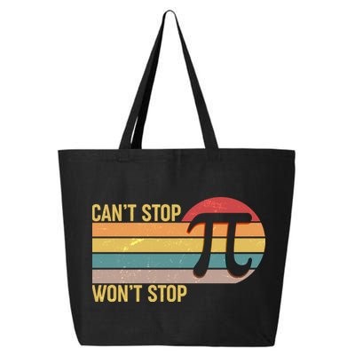 Retro Vintage Pi Day 314 Can't Stop Won't Stop 25L Jumbo Tote