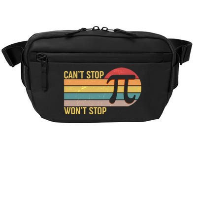 Retro Vintage Pi Day 314 Can't Stop Won't Stop Crossbody Pack