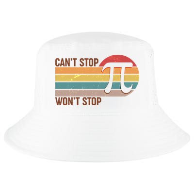 Retro Vintage Pi Day 314 Can't Stop Won't Stop Cool Comfort Performance Bucket Hat