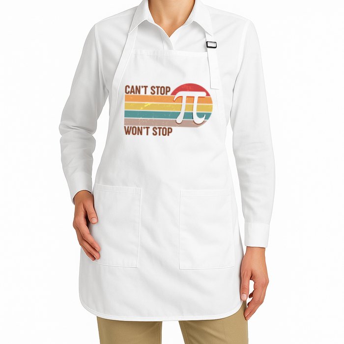 Retro Vintage Pi Day 314 Can't Stop Won't Stop Apron