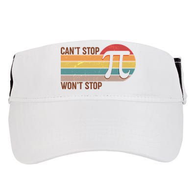 Retro Vintage Pi Day 314 Can't Stop Won't Stop Adult Drive Performance Visor