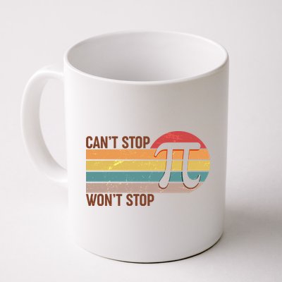 Retro Vintage Pi Day 314 Can't Stop Won't Stop Mug