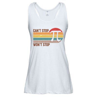Retro Vintage Pi Day 314 Can't Stop Won't Stop Ladies Essential Flowy Tank