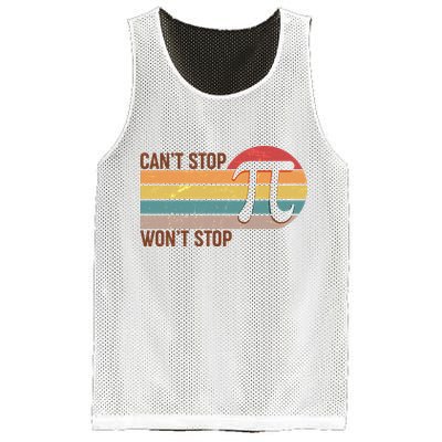Retro Vintage Pi Day 314 Can't Stop Won't Stop Mesh Reversible Basketball Jersey Tank