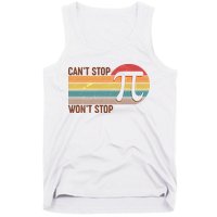 Retro Vintage Pi Day 314 Can't Stop Won't Stop Tank Top