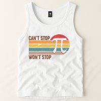 Retro Vintage Pi Day 314 Can't Stop Won't Stop Tank Top