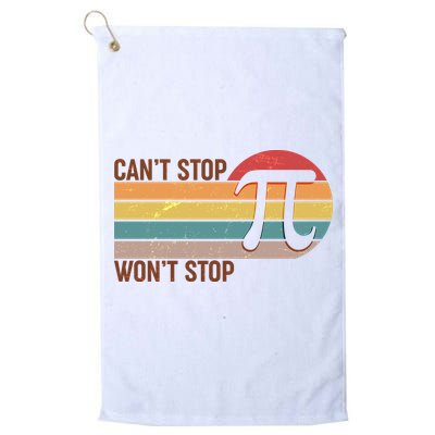 Retro Vintage Pi Day 314 Can't Stop Won't Stop Golf Towel