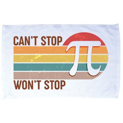 Retro Vintage Pi Day 314 Can't Stop Won't Stop Microfiber Hand Towel