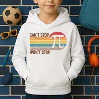 Retro Vintage Pi Day 314 Can't Stop Won't Stop Kids Hoodie