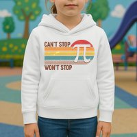 Retro Vintage Pi Day 314 Can't Stop Won't Stop Kids Hoodie