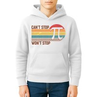 Retro Vintage Pi Day 314 Can't Stop Won't Stop Kids Hoodie
