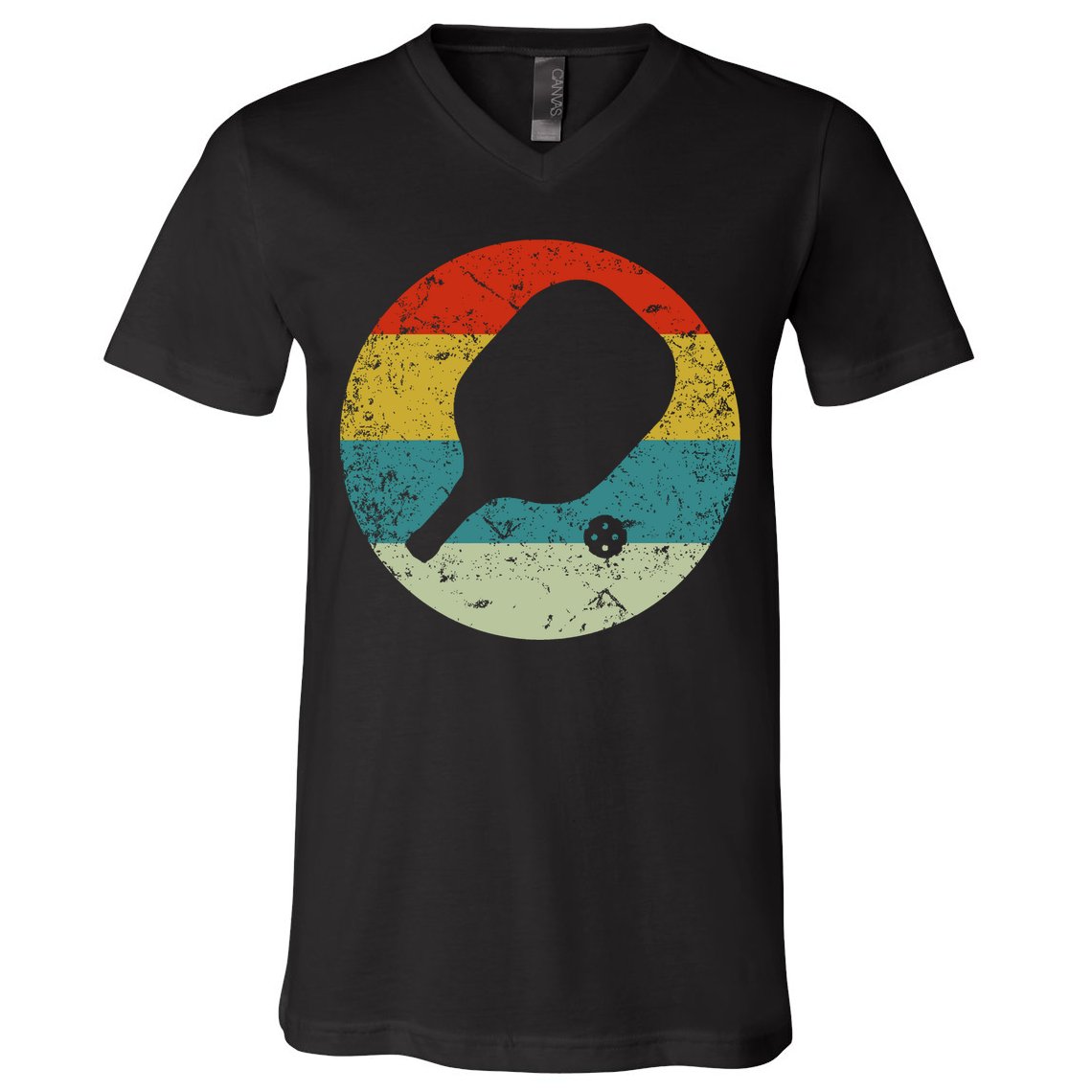 Retro Vintage Pickleball V-Neck T-Shirt