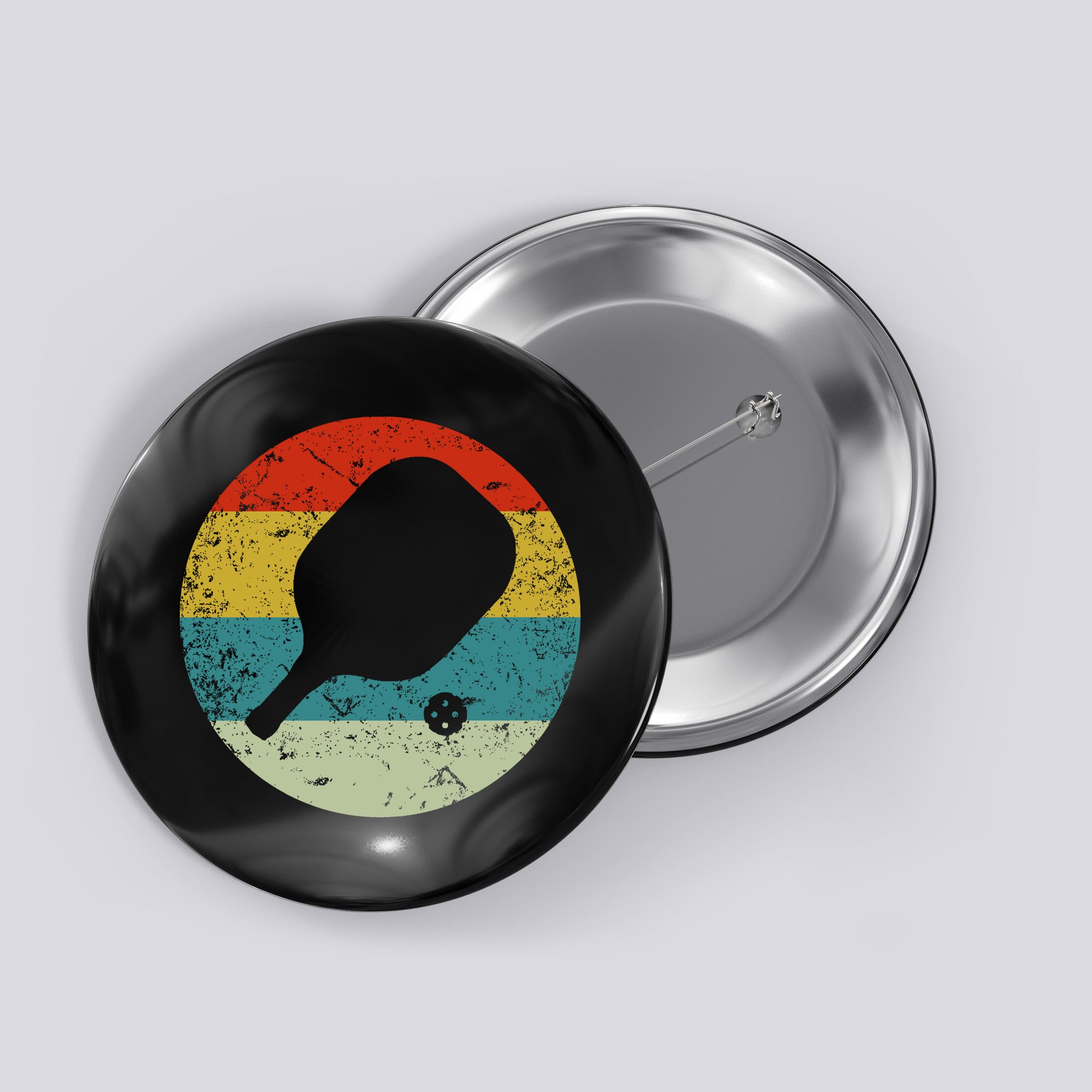Retro Vintage Pickleball Button