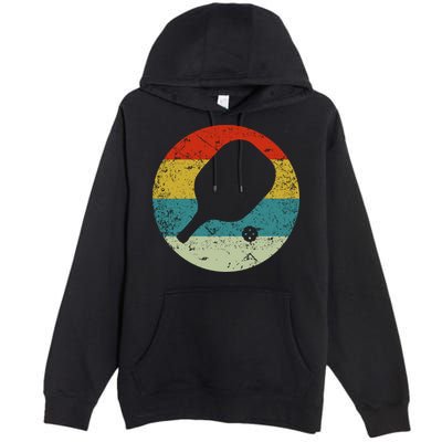 Retro Vintage Pickleball Premium Pullover Hoodie