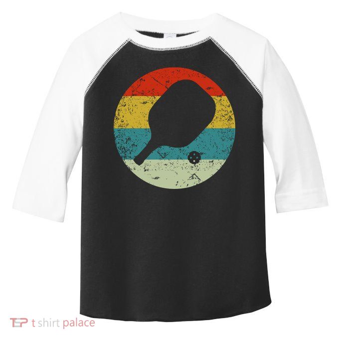 Retro Vintage Pickleball Toddler Fine Jersey T-Shirt