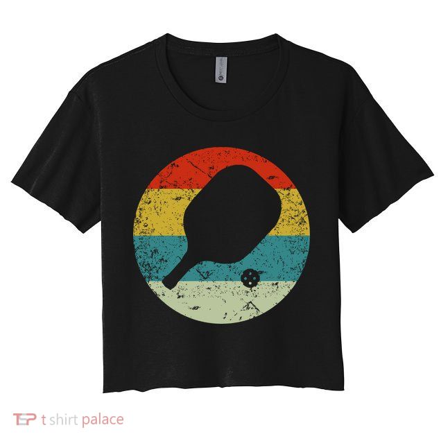 Retro Vintage Pickleball Crop Top