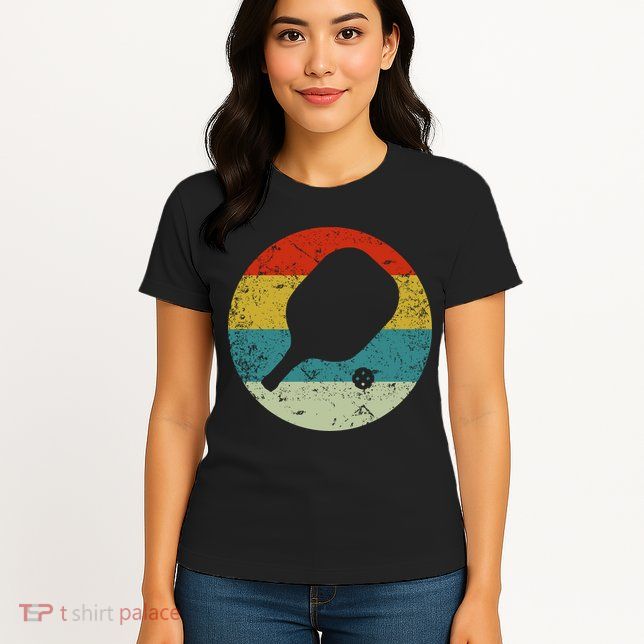 Retro Vintage Pickleball Womens T-Shirt