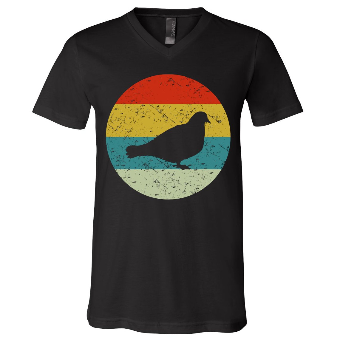 Retro Vintage Pigeon V-Neck T-Shirt