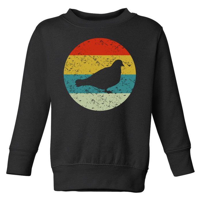 Retro Vintage Pigeon Toddler Sweatshirt