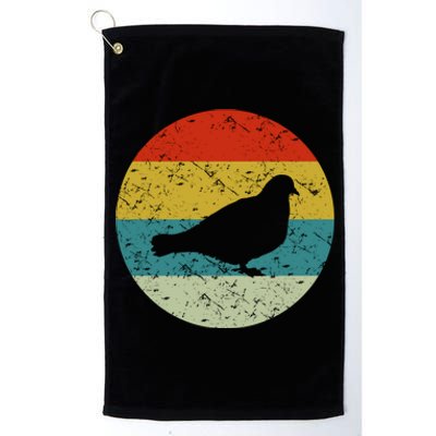 Retro Vintage Pigeon Platinum Collection Golf Towel