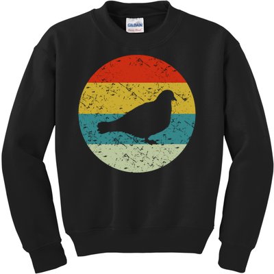 Retro Vintage Pigeon Kids Sweatshirt