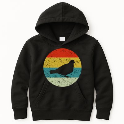 Retro Vintage Pigeon Kids Hoodie