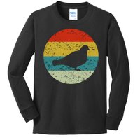 Retro Vintage Pigeon Kids Long Sleeve Shirt