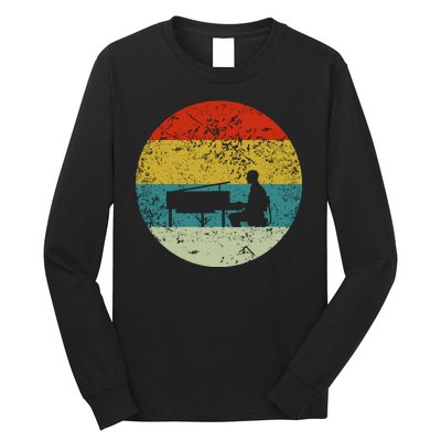 Retro Vintage Piano Player Long Sleeve Shirt