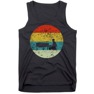 Retro Vintage Piano Player Tank Top